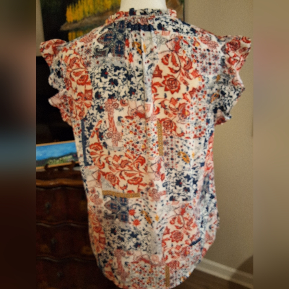 Daniel Rainn Multicolor Patchwork Blouse - Picture 6 of 6